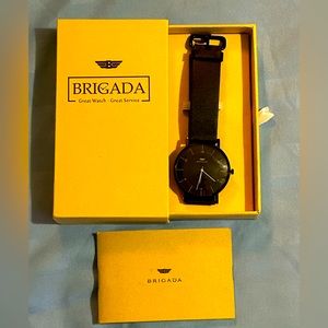 BRIGADA  Men's Minimalist Business Casual Waterproof Quartz Wrist Watch